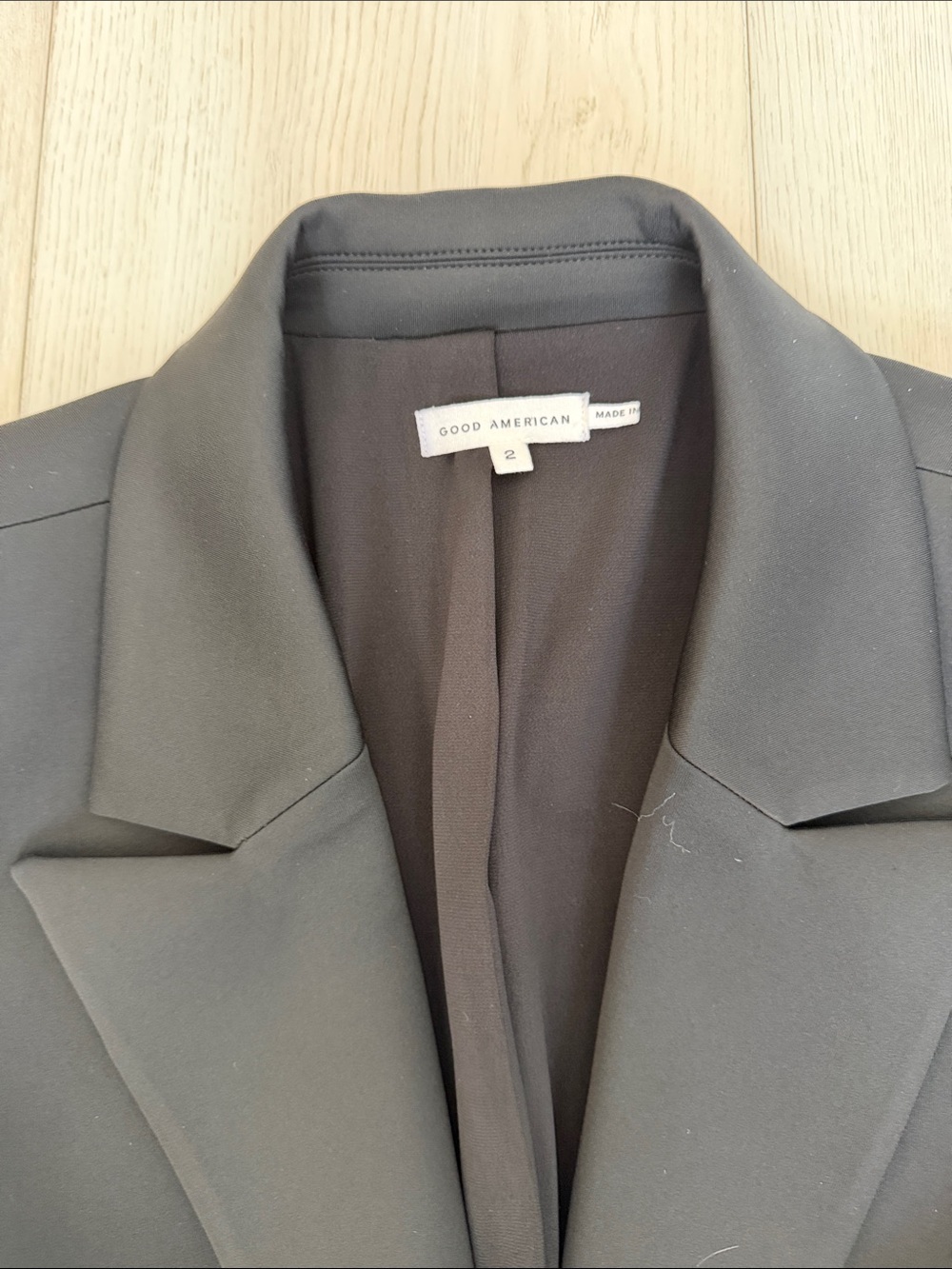 Good American Black Longline Blazer Size 2 - Picture 4 of 7